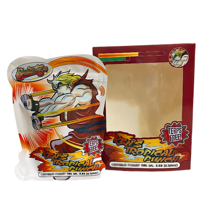 3.5g Mylar Bag with Window Box - Ken's Tropical Punch (25 Bags+25Boxes)