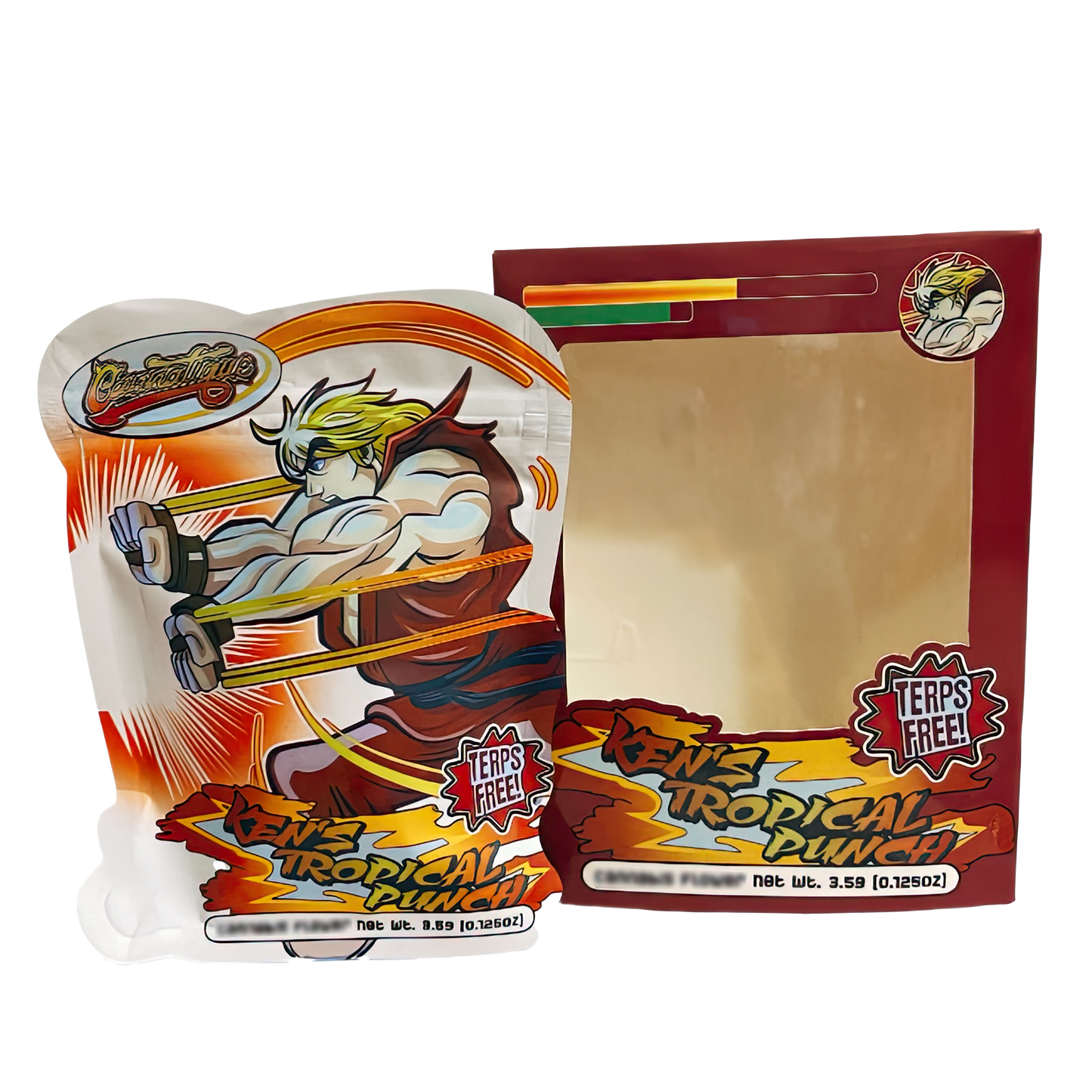 3.5g Mylar Bag with Window Box - Ken's Tropical Punch (25 Bags+25Boxes)