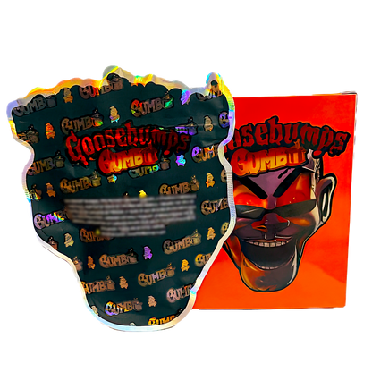 3.5g Mylar Bag with Window Box - Goosebumps Gumbo (25 Bags+25Boxes)