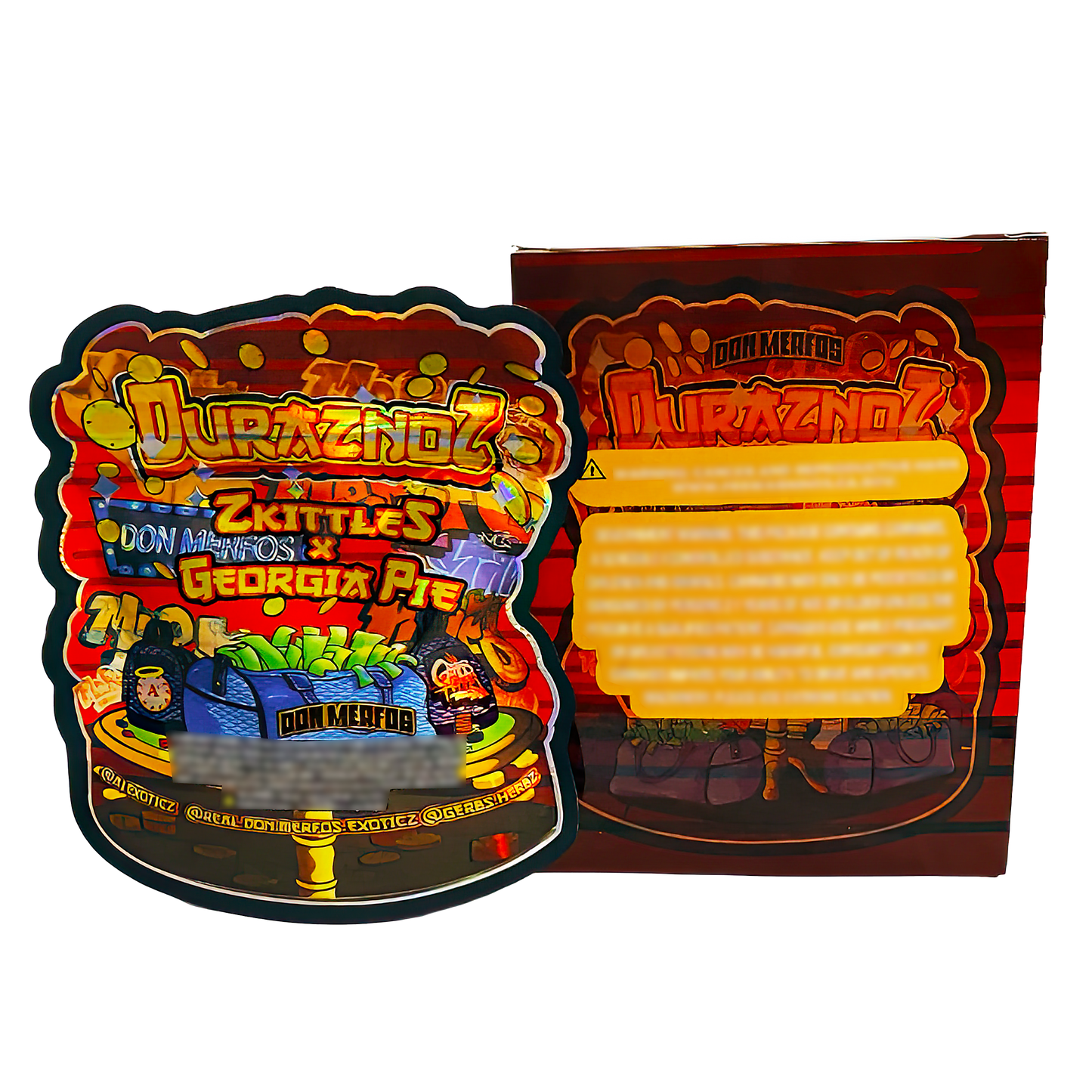 3.5g Mylar Bag with Window Box - Don Merfob Duraznoz (25 Bags+25Boxes)