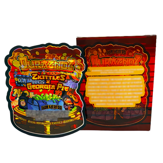 3.5g Mylar Bag with Window Box - Don Merfob Duraznoz (25 Bags+25Boxes)