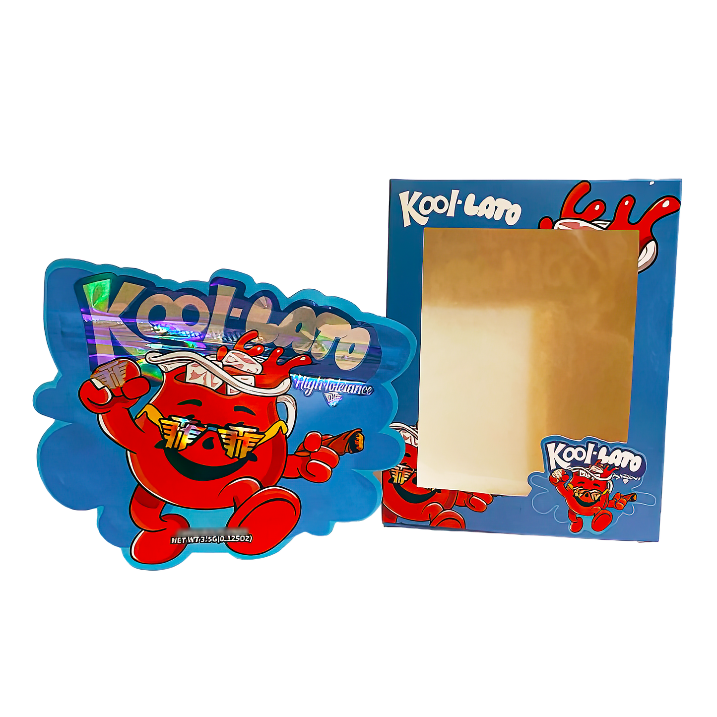3.5g Mylar Bag with Window Box - Kool-Lato High Tolerance (25 Bags+25Boxes)