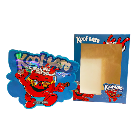 3.5g Mylar Bag with Window Box - Kool-Lato High Tolerance (25 Bags+25Boxes)