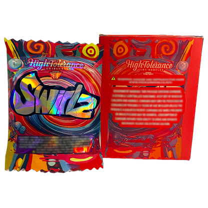 3.5g Mylar Bag with Window Box - High Tolerance Swirlz (25 Bags+25Boxes)