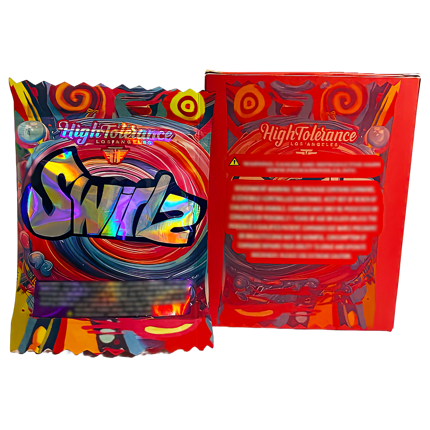 3.5g Mylar Bag with Window Box - High Tolerance Swirlz (25 Bags+25Boxes)