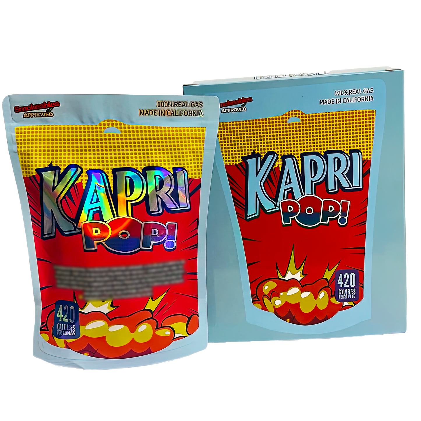 3.5g Mylar Bag with Window Box - Kapri Pop (25 Bags+25Boxes)