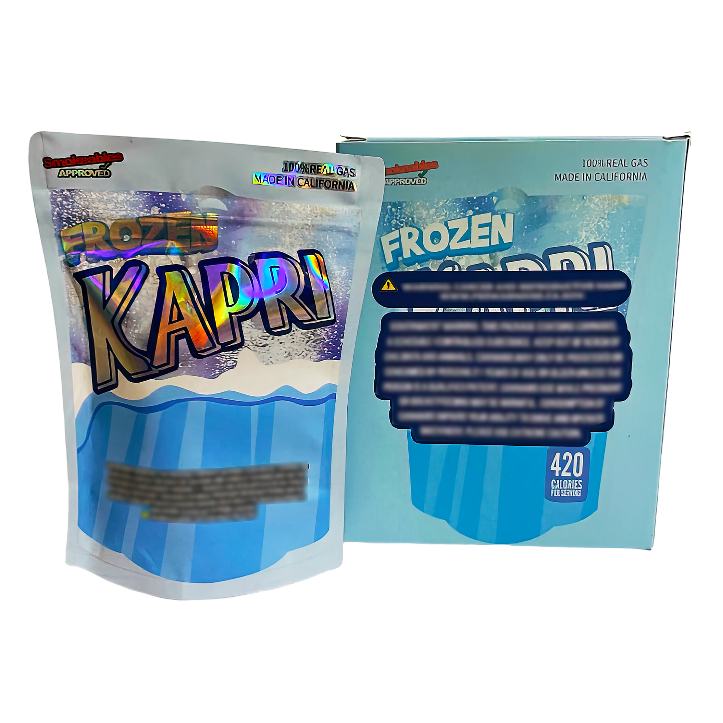 3.5g Mylar Bag with Window Box - Frozen Kapri (25 Bags+25Boxes)