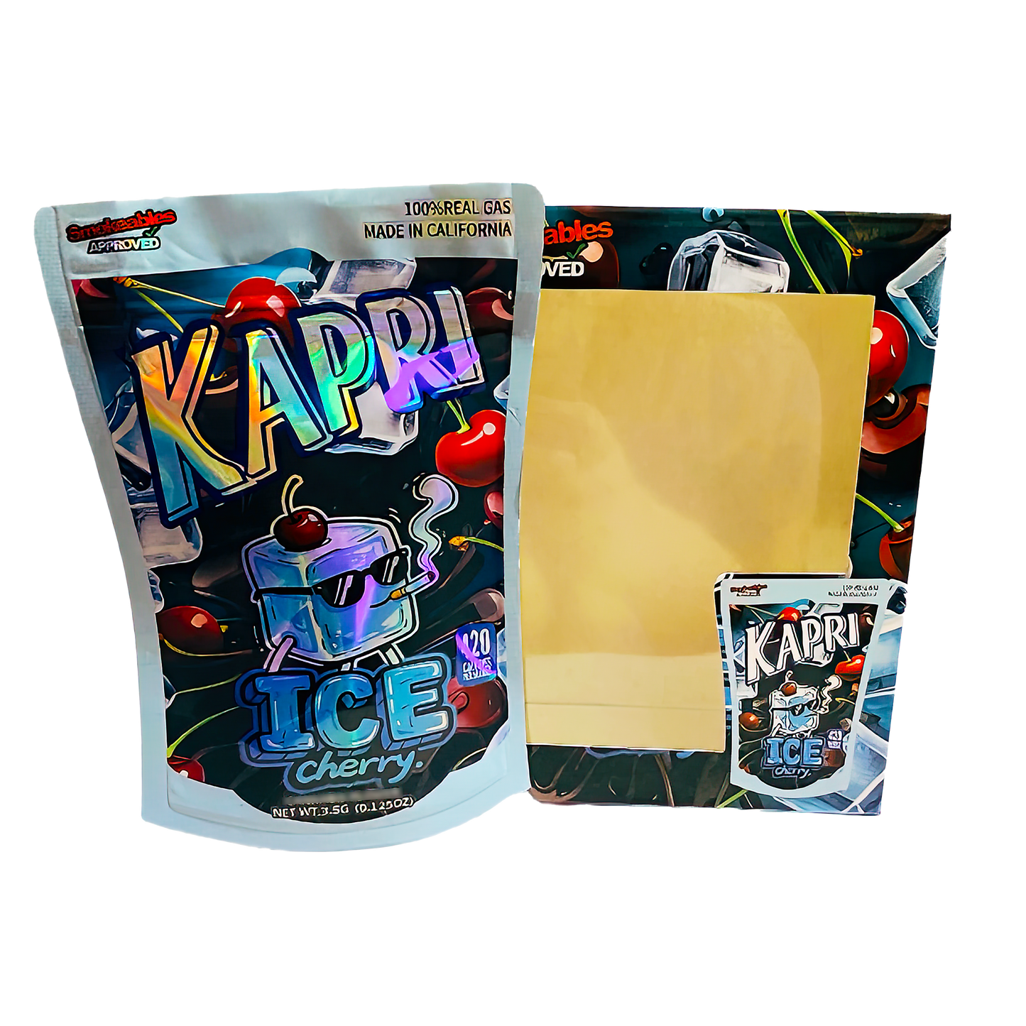 3.5g Mylar Bag with Window Box - Frozen Kapri (25 Bags+25Boxes)