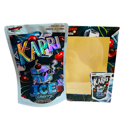 3.5g Mylar Bag with Window Box - Kapri Ice Cherry (25 Bags+25Boxes)