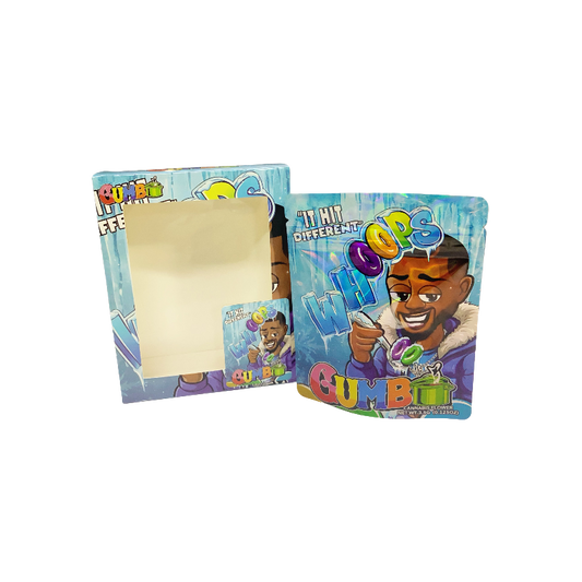 25 Pack 3.5g Shaped Bags & Window Boxes Set - Whoops Gumbo