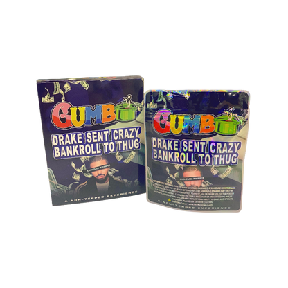25 Pack 3.5g Shaped Bags & Window Boxes Set - Gumbo Drake Sent Crazy