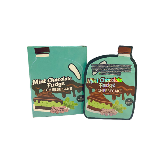 25 Pack 3.5g Shaped Bags & Window Boxes Set - Mint Chocolate Fudge Cheesecake
