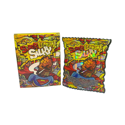 25 Pack 3.5g Shaped Bags & Window Boxes Set - Super Lemon Silky
