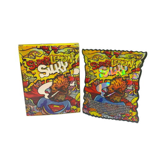 25 Pack 3.5g Shaped Bags & Window Boxes Set - Super Lemon Silky
