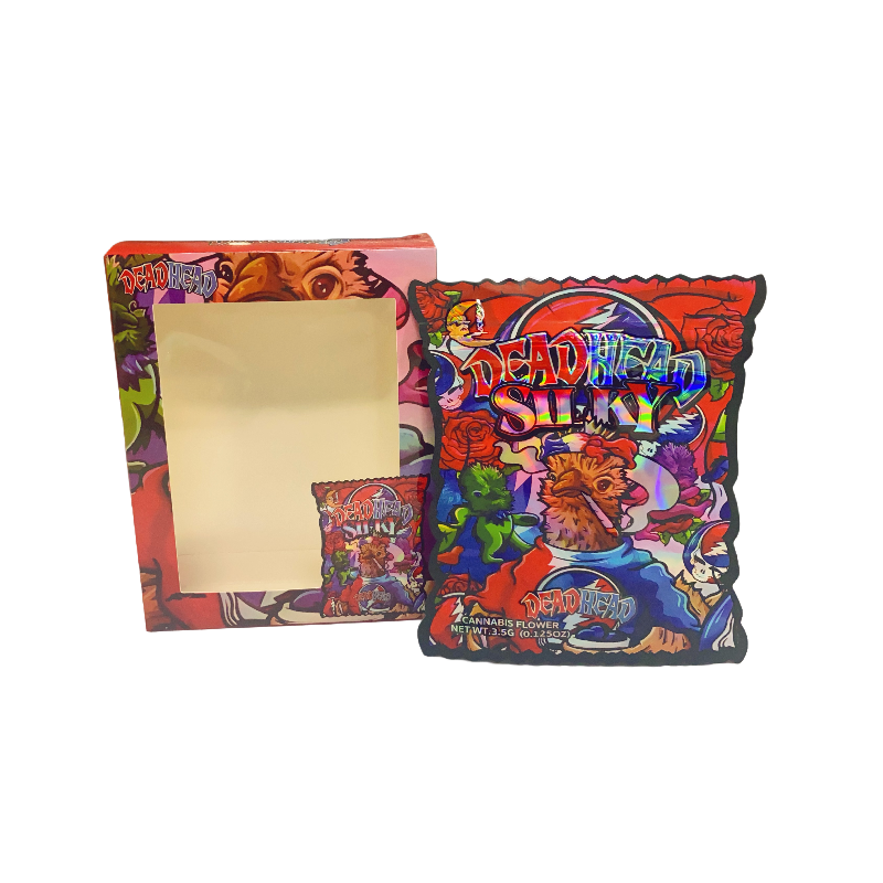 25 Pack 3.5g Shaped Bags & Window Boxes Set - Deadhead Silky