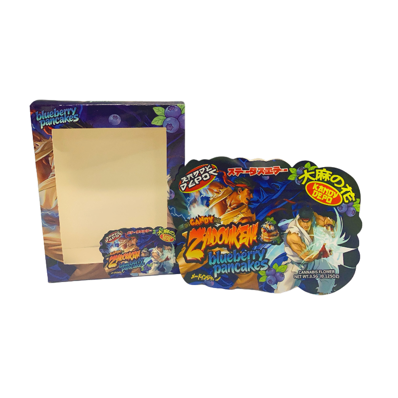 25 Pack 3.5g Shaped Bags & Window Boxes Set - Kandy Depo Zadouken BB Pancakes