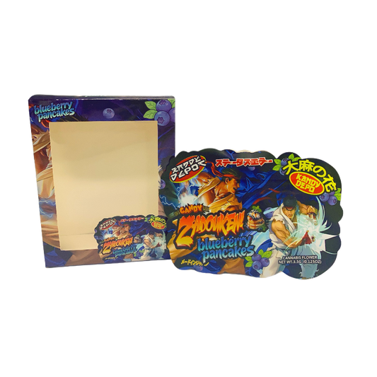 25 Pack 3.5g Shaped Bags & Window Boxes Set - Kandy Depo Zadouken BB Pancakes