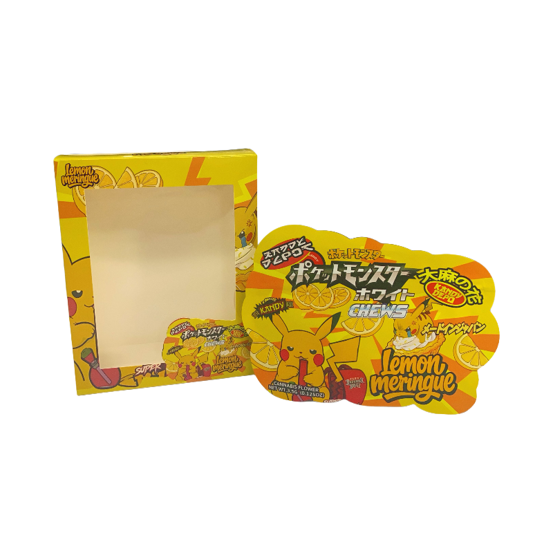 25 Pack 3.5g Shaped Bags & Window Boxes Set - Kandy Depo Lemon Meringue