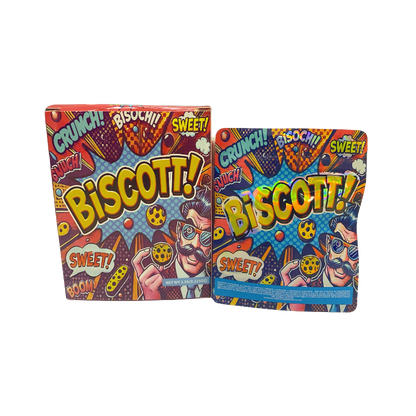 25 Pack 3.5g Shaped Bags & Window Boxes Set - Biscott