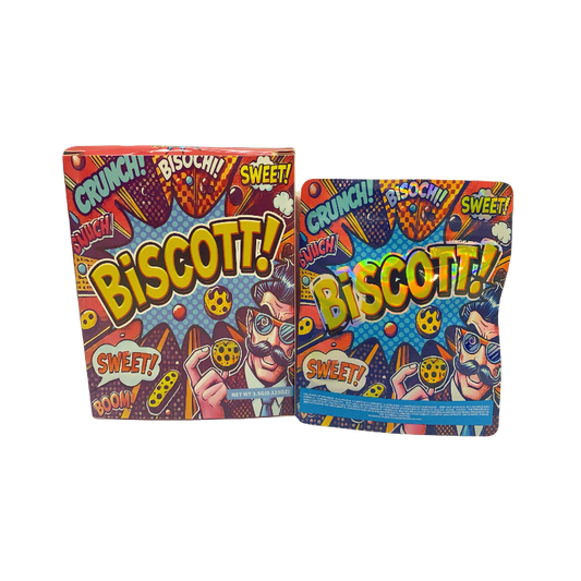25 Pack 3.5g Shaped Bags & Window Boxes Set - Biscott