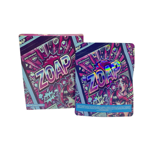 25 Pack 3.5g Shaped Bags & Window Boxes Set - Zoap