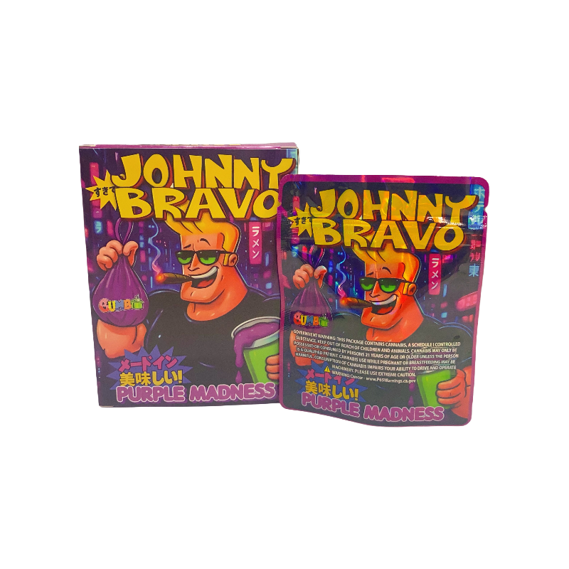 25 Pack 3.5g Shaped Bags & Window Boxes Set - Johnny Bravo