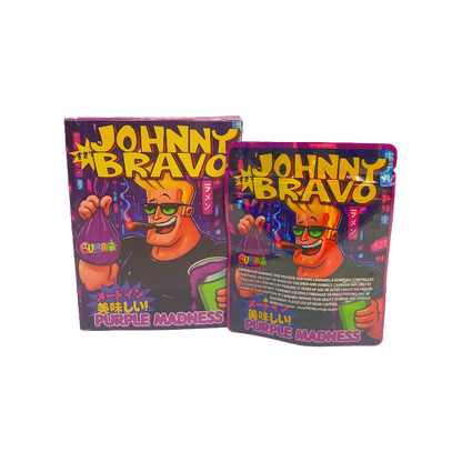 25 Pack 3.5g Shaped Bags & Window Boxes Set - Johnny Bravo