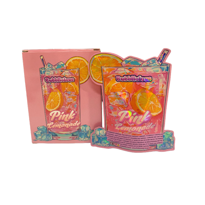 25 Pack 3.5g Shaped Bags & Window Boxes Set - Bubblicious Pink Lemonade