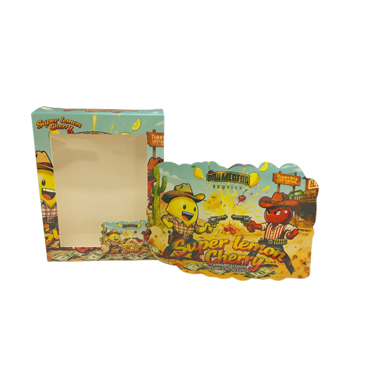 25 Pack 3.5g Shaped Bags & Window Boxes Set - Don Merfos Super Lemon Cherry