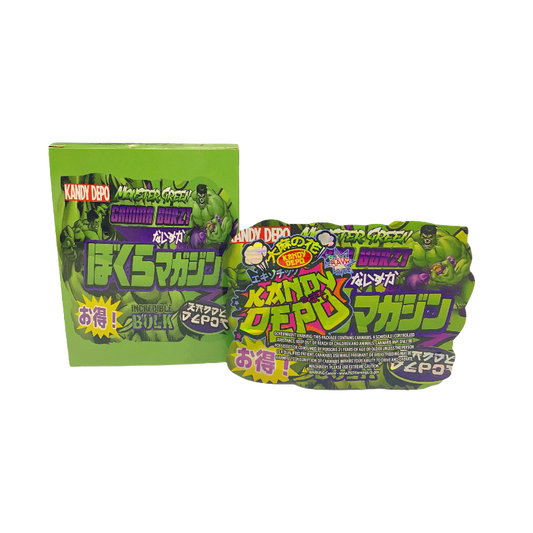 25 Pack 3.5g Shaped Bags & Window Boxes Set - Hulk Monster Green Gamma Burzt