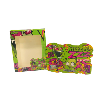 25 Pack 3.5g Shaped Bags & Window Boxes Set - Kandy Depo Invader ZZZ