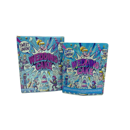 25 Pack 3.5g Shaped Bags & Window Boxes Set - Wedding Cake