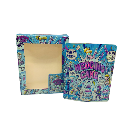 25 Pack 3.5g Shaped Bags & Window Boxes Set - Wedding Cake