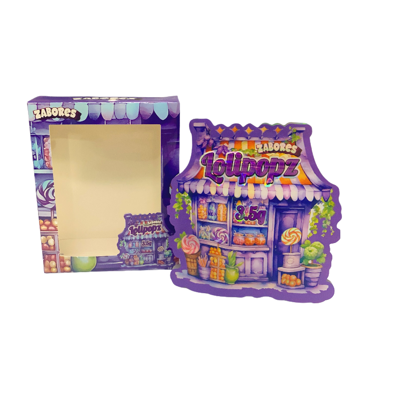 25 Pack 3.5g Shaped Bags & Window Boxes Set - Zabores Lolipopz