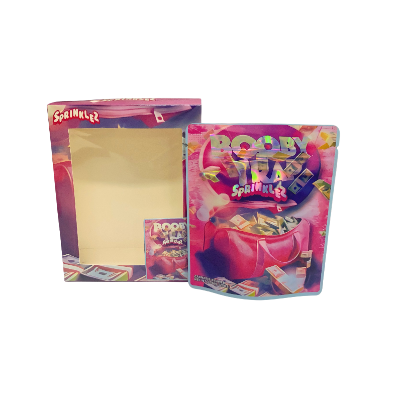 25 Pack 3.5g Shaped Bags & Window Boxes Set - Sprinklez Booby Trap