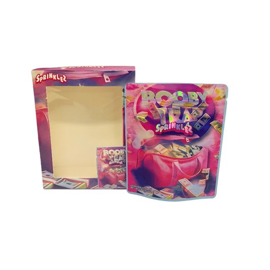 25 Pack 3.5g Shaped Bags & Window Boxes Set - Sprinklez Booby Trap