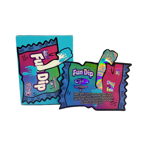 25 Pack 3.5g Shaped Bags & Window Boxes Set - High Tolerance Fun Dip