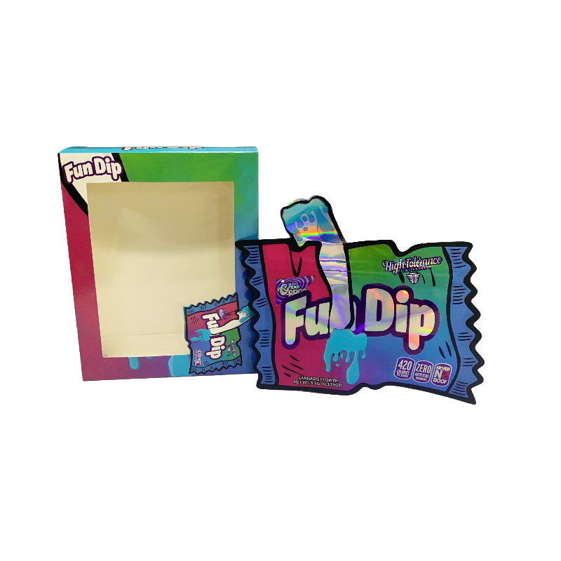25 Pack 3.5g Shaped Bags & Window Boxes Set - High Tolerance Fun Dip