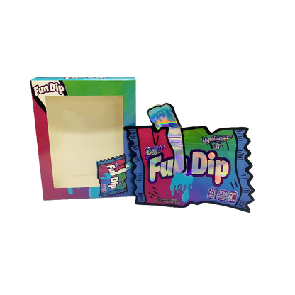 25 Pack 3.5g Shaped Bags & Window Boxes Set - High Tolerance Fun Dip