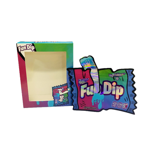 25 Pack 3.5g Shaped Bags & Window Boxes Set - High Tolerance Fun Dip