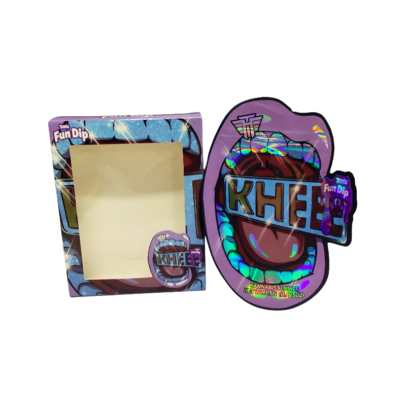 25 Pack 3.5g Shaped Bags & Window Boxes Set - High Tolerance Khee