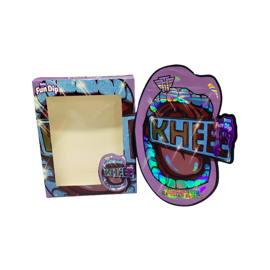 25 Pack 3.5g Shaped Bags & Window Boxes Set - High Tolerance Khee