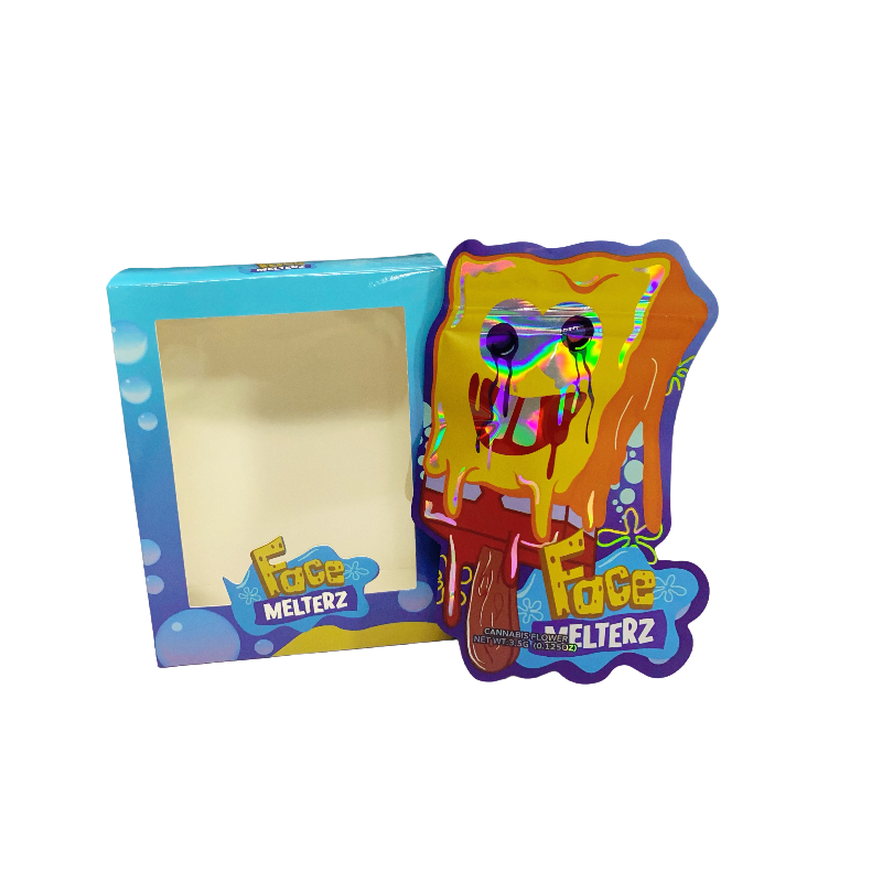 25 Pack 3.5g Shaped Bags & Window Boxes Set - Face Melterz