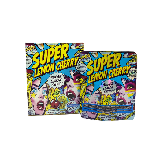 25 Pack 3.5g Shaped Bags & Window Boxes Set - Super Lemon Cherry
