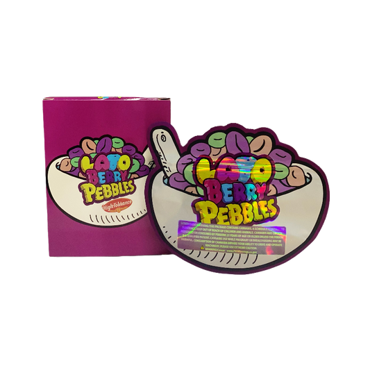 25 Pack 3.5g Shaped Bags & Window Boxes Set - High Tolerance Lato Berry Pebbles