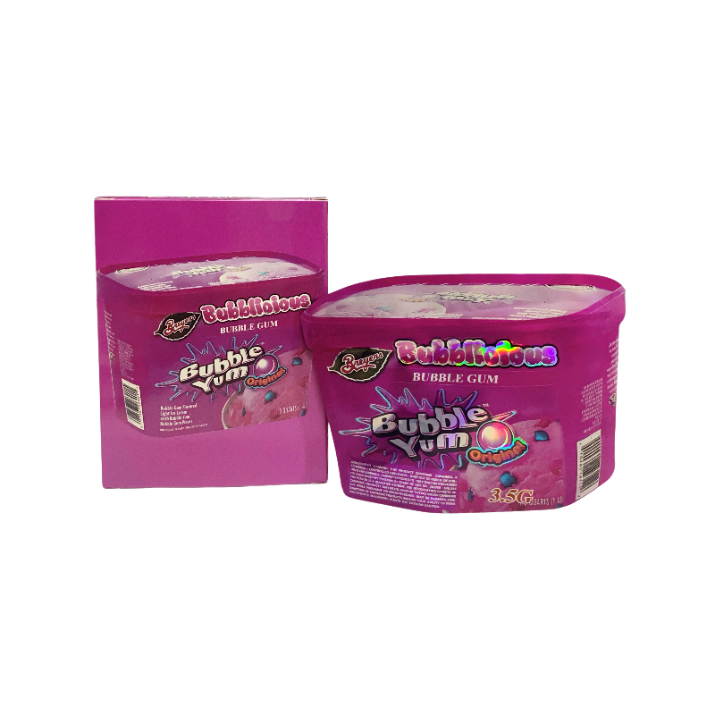 25 Pack 3.5g Shaped Bags & Window Boxes Set - Bubblicious Bubble Yum Original