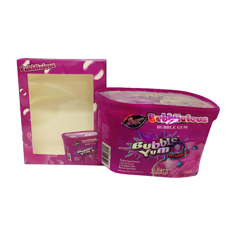 25 Pack 3.5g Shaped Bags & Window Boxes Set - Bubblicious Bubble Yum Original