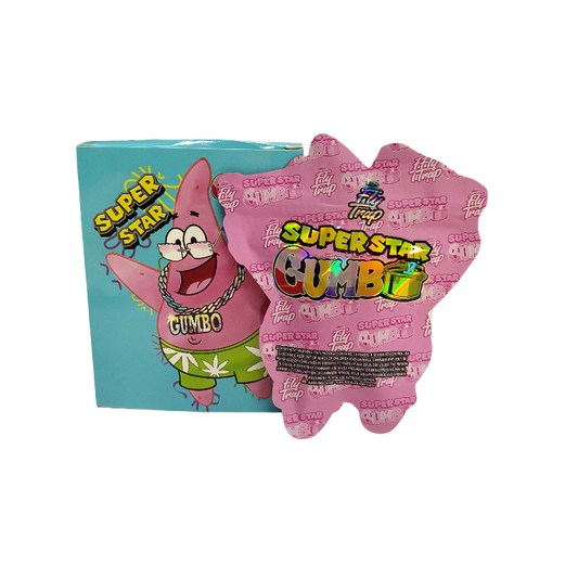 25 Pack 3.5g Shaped Bags & Window Boxes Set - Super Star Gumbo