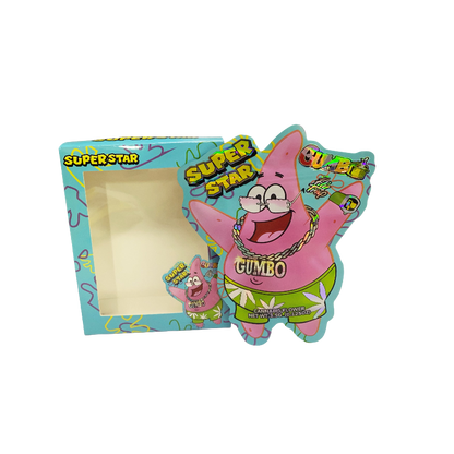 25 Pack 3.5g Shaped Bags & Window Boxes Set - Super Star Gumbo