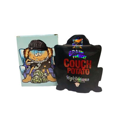 25 Pack 3.5g Shaped Bags & Window Boxes Set - High Tolerance Brain Freeze Couch Potato